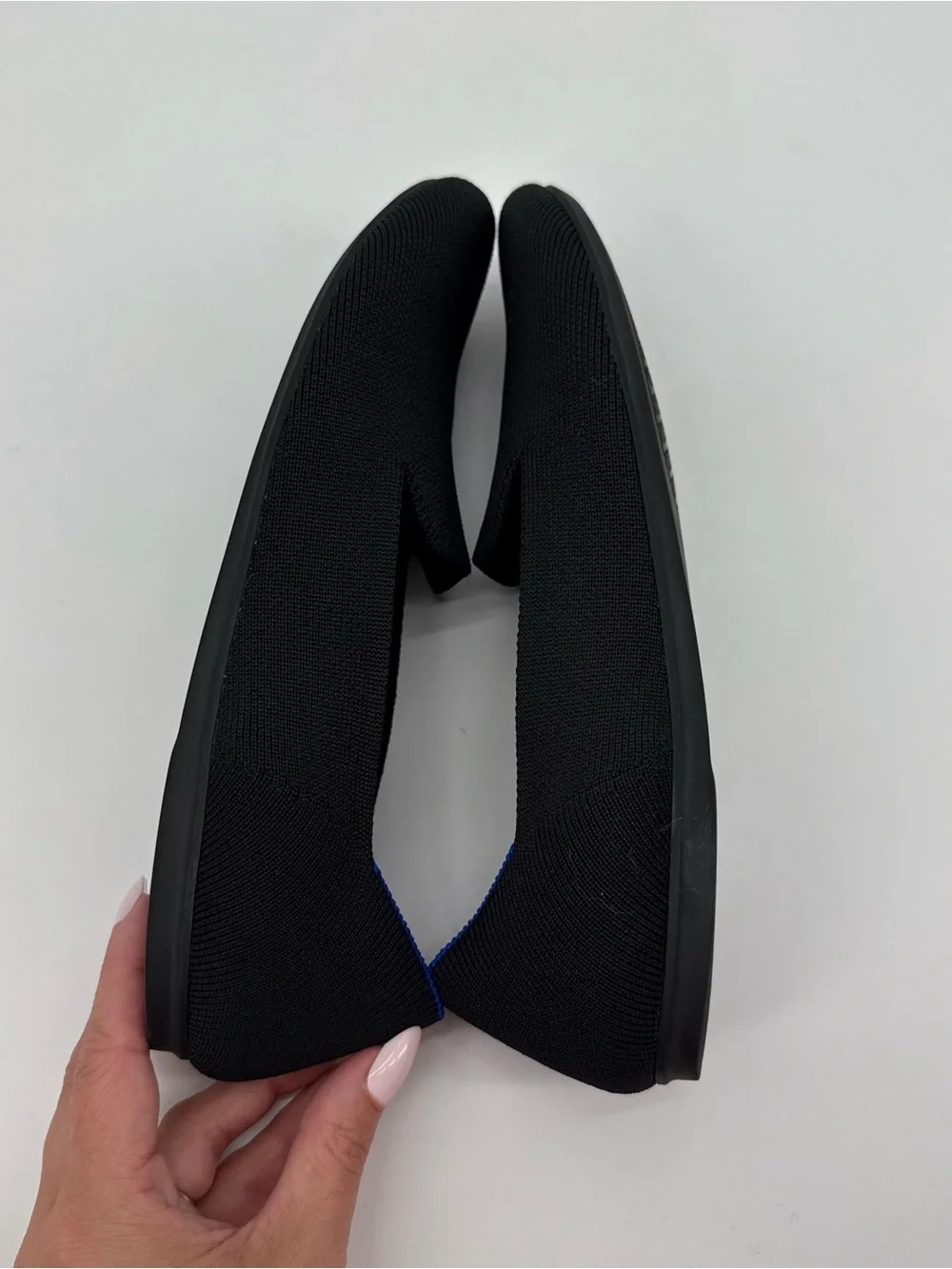 Rothy's The Loafer Black Flats Size 7.5 Womens Classic Knit